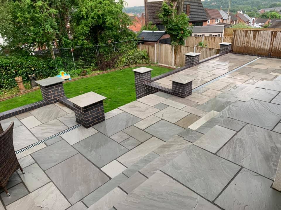 Indian Stone Patio Stalybridge Wbs Building Contractors